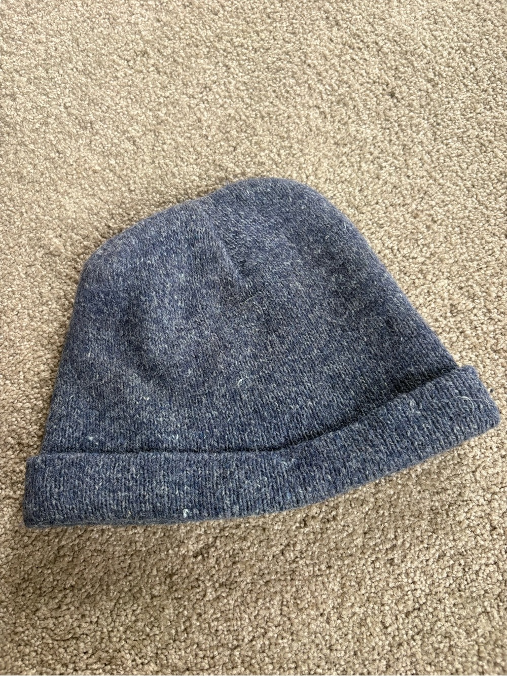 Men's Navy Knit Cuffed Beanie - Unbranded
